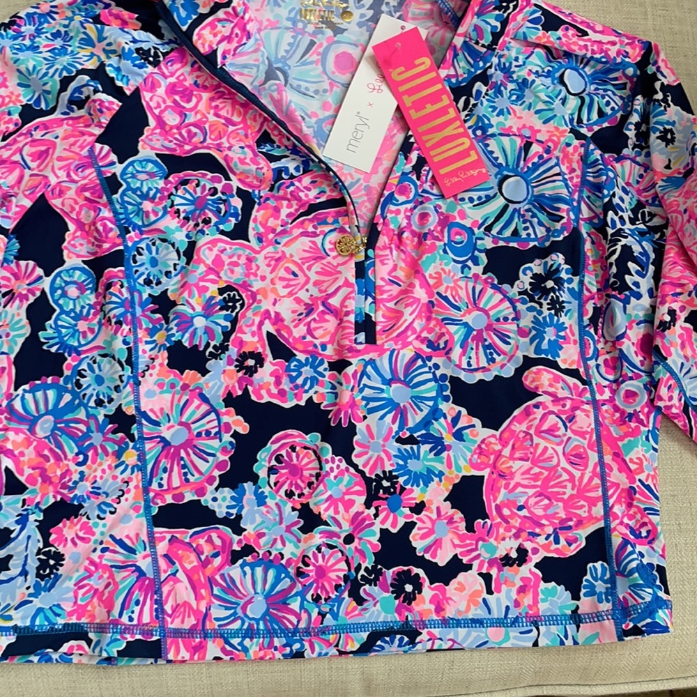 Lilly Pulitzer Crop Luxletic Half Zip
